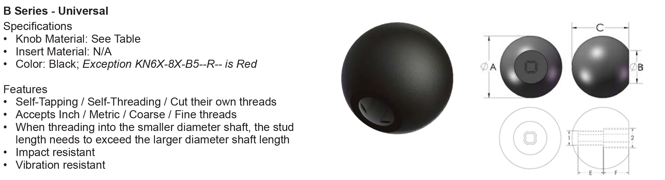 Innovative Components Plastic Clamp Knobs